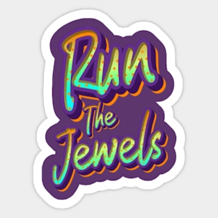 Run purple jewels Sticker